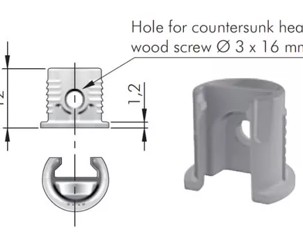 PODPÓRKA IF MAORI DO PÓŁEK- tulejka SZARA 5MM