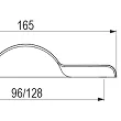 UCHWYT PRINCE 96/128 CZARNY MAT MD - 2