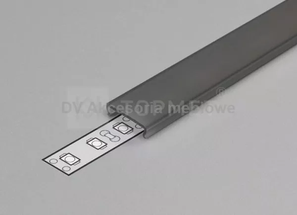 PROFIL LED strong SZYBKA czarna matowa. 3 MB WCISK