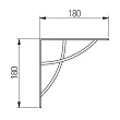 PODPÓRKA PÓŁKI GTV NEO 18*18 CZARNY MAT - 4