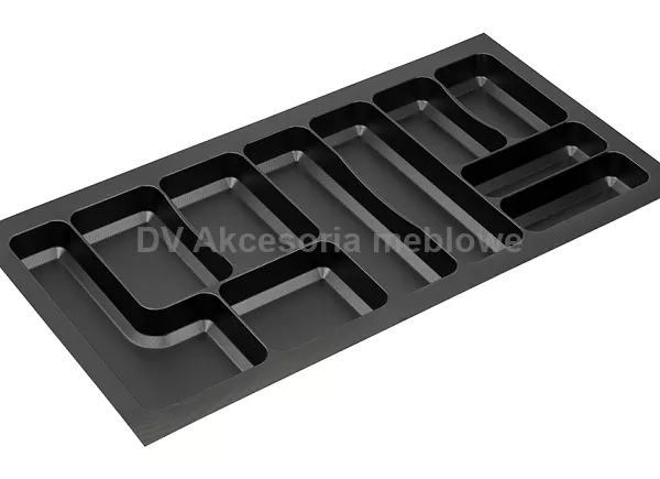 Wkład na sztućce 90/50 czarny 822x472 mm StrMax18