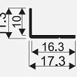 SEVROLL KĄTOWNIK 17*11 3 MB biały mat - 2