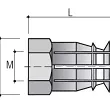 Kołek rozporowy BU33-M4x7,5/5,5mm mosiądz - 2