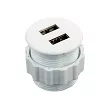GNIAZDO STRONG ładowarka USB, 2xwyjście,*35, BIAŁA - 2