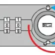 Zamek LEHMANN numeryczny Fix 57.01 prawy czarny - 2