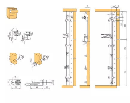 ZAMEK LEHMANN centralny - Blokada dr. w górn.poz 