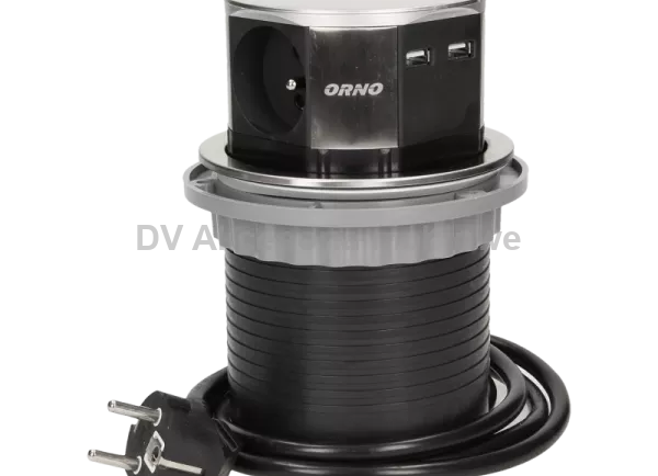 GNIAZDO ORNO *10cm 1381 WYS.Z BLATU 3gn usb INOX