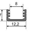 PROFIL LED Strong  nakład. Slim 8 alu anod 2mb - 2