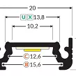 PROFIL LED strong  nakładany SURFACE ALU 2 MB - 3