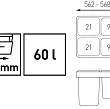 KOSZ NA ŚMIECI STRONG BINS 60l 2x21l + 2x9l + prow - 5