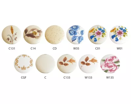 GAŁKA GP04 AE ST.ZŁOTO/ PORCELANA  C131