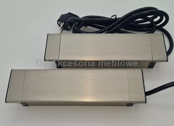 GNIAZDO PROST. cover HS 2*230+1usbA+1usbC czarne