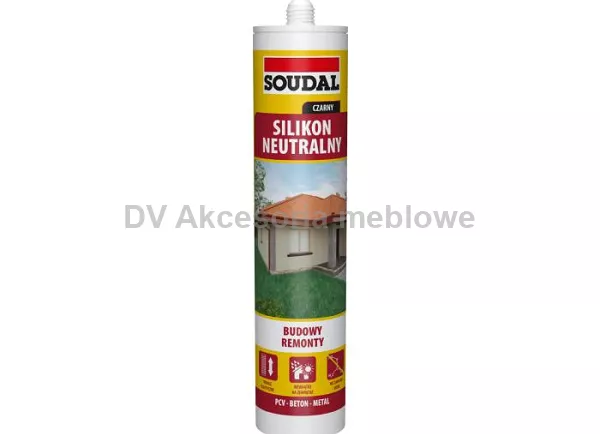 SILIKON NEUTRALNY CZARNY 280 ML SOUDAL