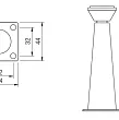 NÓŻKA FS002, 80Rmm, chrom połysk - 2