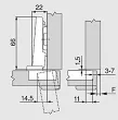 ZAWIAS BLUM   DN  DOMYK  71B9550 GRUBE DRZWI 95* - 2