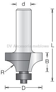 FREZ D R=3 D=18,7 z łożyskiem 