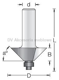 FREZ D D=31.8 a=45 z łożyskiem 