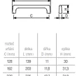 uchwyt Cub 320mm nikiel szlifowany   Tulip - 4