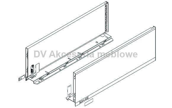 LEGR. BOX BOKI BIAŁE  C 650 770C6502S ŚRED