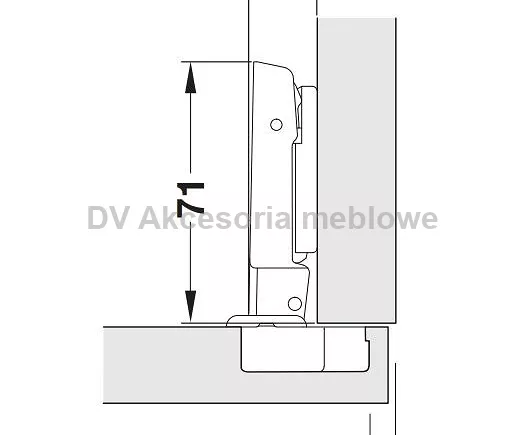 ZAWIAS hafelle  Metalla 540 - Prowadnik krzyżakowy