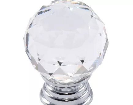 GAŁKA GKS 003-40 KRYSZTAŁ 40 MM PRZEŹROCZYSTY