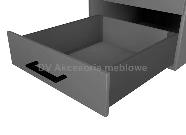 Szuflada SLIM Box DV  L-550mm H-086mm grafit #18mm