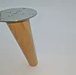 NÓŻKA BUKOWA SKOŚNA/stożek H160+ płytka+konf - 4