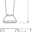 NÓŻKA FS002, 80Rmm, chrom matowy  - 3