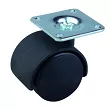 Kółko 40 mm z płytką i hamulcem czarne Strong - 2