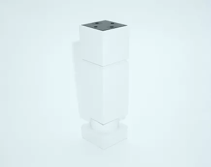 NÓŻKA PLASTIK REG. H 150 BIAŁY MAT NMK15001M