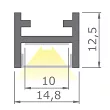 PROFIL LED strong Maglyte-10 profil LED 3,03 czar  - 2