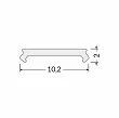 PROFIL LED Strong  nakład. Slim-sz.czar.wcisk 2mb  - 2