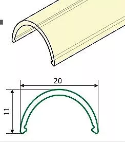 PROFIL LED strong szybka do prof Uni/Arc wcis.mlec