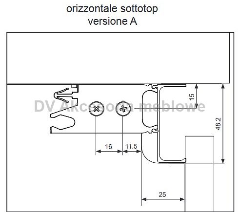 UCHWYT T.GOLA vol C ALUMINIUM WĄSKI 4,2MB