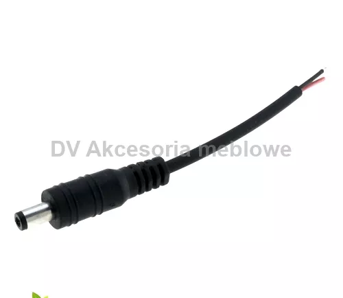 LED PRZEWÓD DC WTYK Z PRZEWODEM 7CM 2,1*5,5 