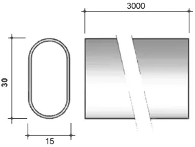 DRĄŻEK OWAL CHROM 3 MB