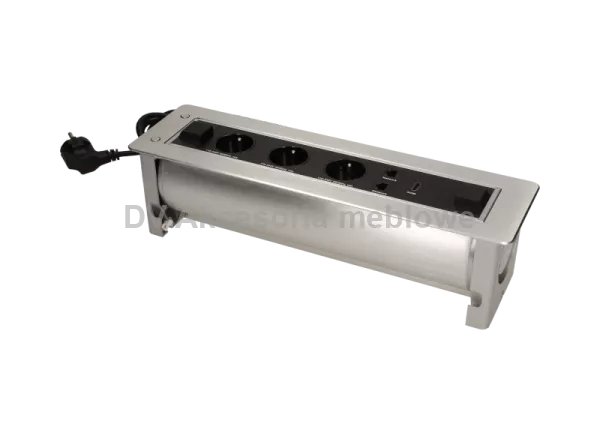 GNIAZDO ORNO 13110 3X2P +Z SCHUKO 2NETW 1XHDMI ELE