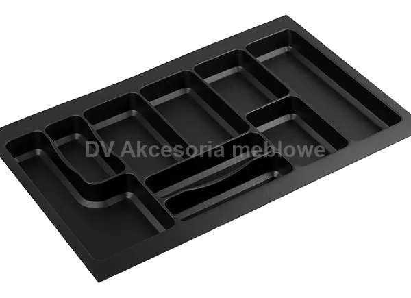 Wkład na sztućce 80/50 czarny 722x472 mm Str.Max18