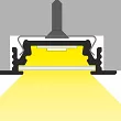 PROFIL LED Strong  wpuszczany GROOVE czarna la 3MB - 2