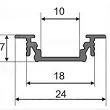 PROFIL LED Strong  wpuszczany GROOVE czarna la 3MB - 3