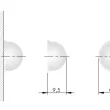 ODBOJNIK SILIKONOWY naklejany 19x9,5mm (21szt.) - 2