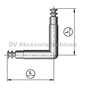 ZŁĄCZE IF SPIRAL LOCK KOŁEK KĄT 90* M8/2*70MM