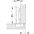 ZAWIAS hafelle  Metalla 540 SM 110°, nakładany  - 3