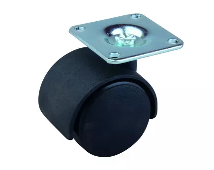 Kółko 40 mm z płytką czarne