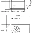 ZAMEK DO SZKLANYCH DRZWI CHROM STRONG 92167 - 2