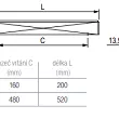 Uchwyt Lines 480 orzech lakierowany Tulip - 6