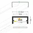 PROFIL LED strong  nakładany BEGTON  czarny 2MB - 2