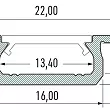 PROFIL LED LUMINES FREZOWANY Z ALU 2 MB - 2