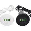 GNIAZDO STRONG ładowar.USB, 3x wejścia,CZARNY - 2