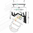 PROFIL LED strong narożny CORNER CZARNY 4MB  - 4
